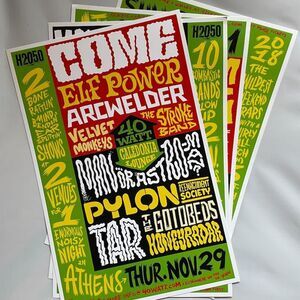 Set of 4 Concert Posters – H2050 Weekend – Man or Astro-man? Tar, 86, Come, etc.